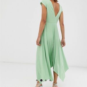 V back midi dress
